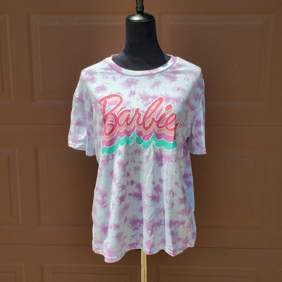 Barbie Women's Tie-Dyed Graphic Short Sleeve Crewneck T-Shirt Size XL EUC - Picture 13 of 14